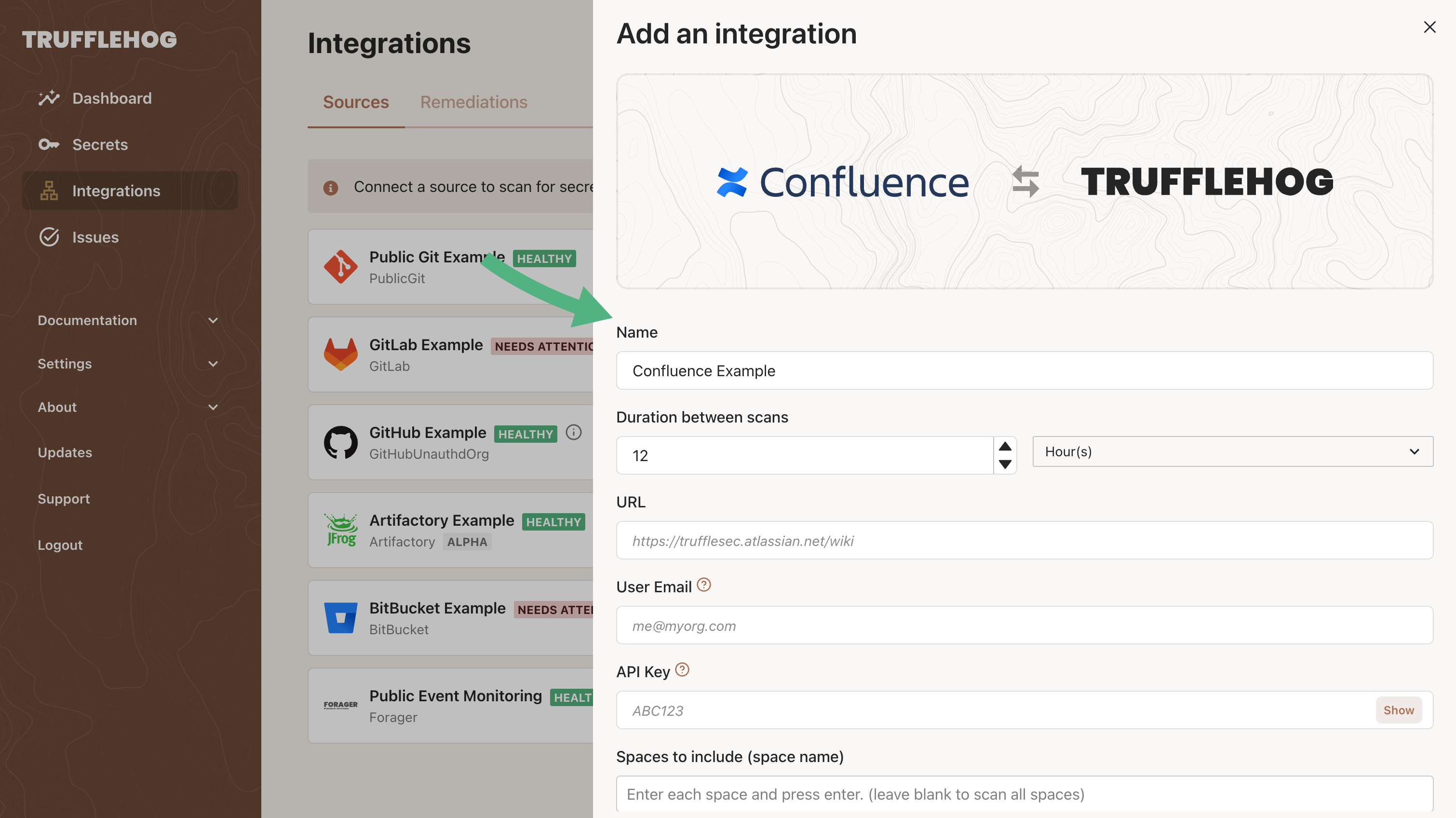 Configure the source